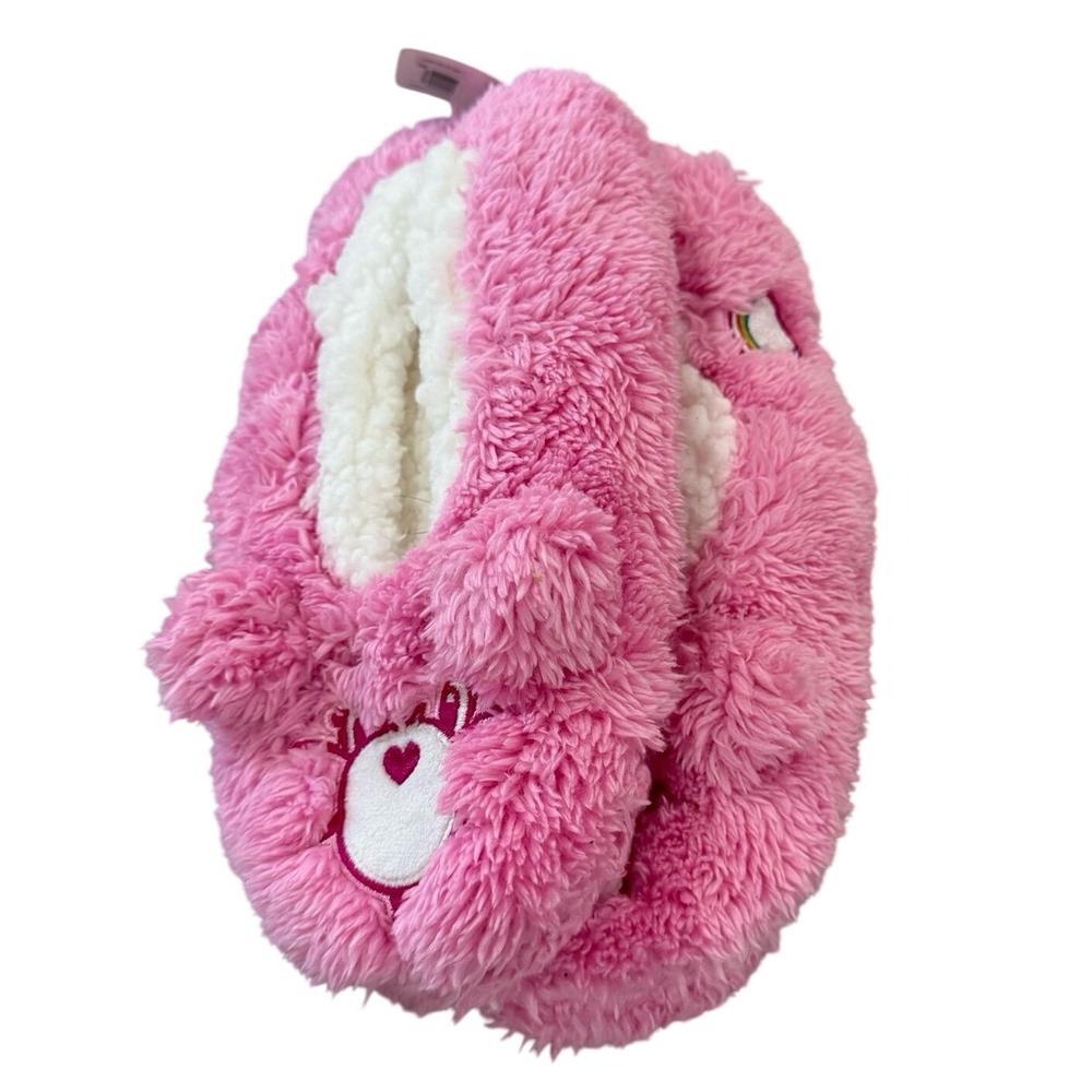Care Bears Pink Plush Slipper Socks Non Skid M/L